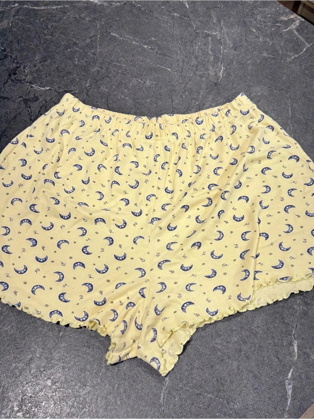 Vintage celestial moon floral medium pajama set shorts top 90s